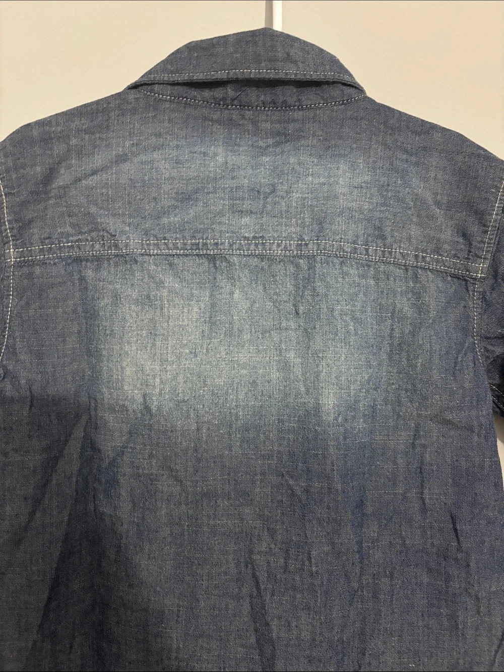Carter's Short-Sleeve Denim Button-Down Shirt - Blue